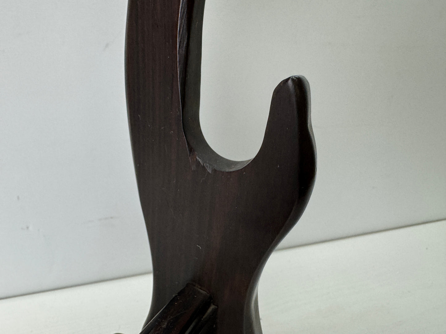 Y9692 OKIMONO Striped ebony wood Katana Sword rack Japan antique interior decor