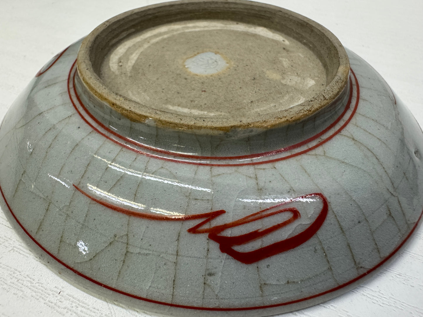 Y9694 DISH Inuyama-ware Plate set of 10 color picture Japan antique tableware