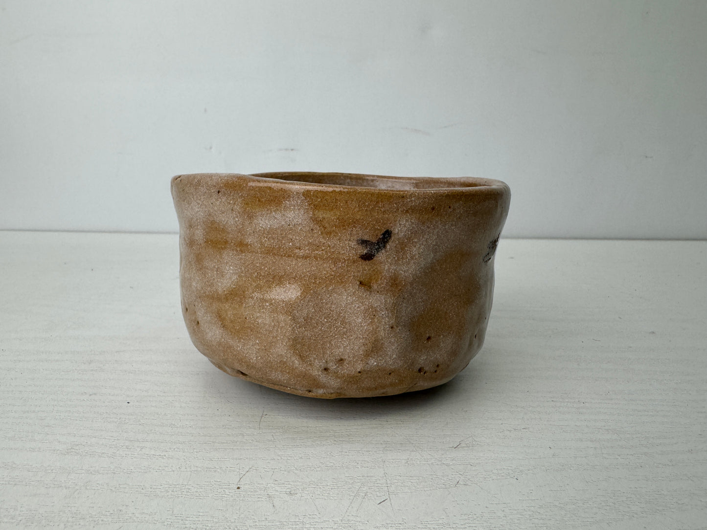 Y9698 CHAWAN Seto-ware bowl signed Japan antique tea ceremony pottery cup