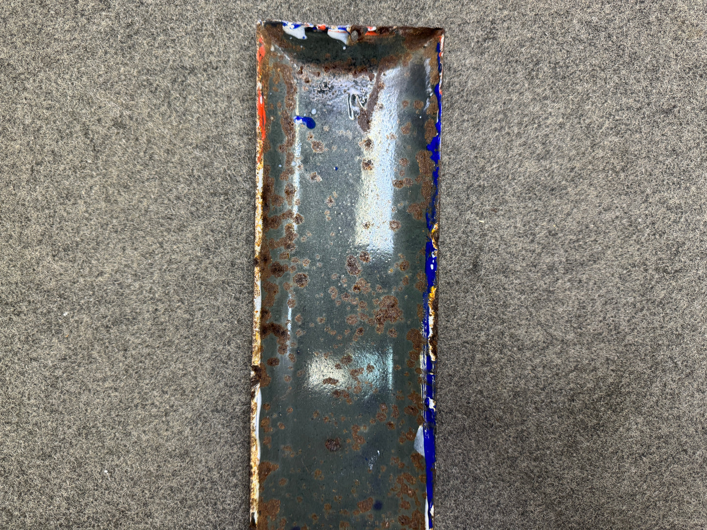 Y9712 SIGNBOARD Enamel sign Tabi socks One-sided Japan antique wall interior