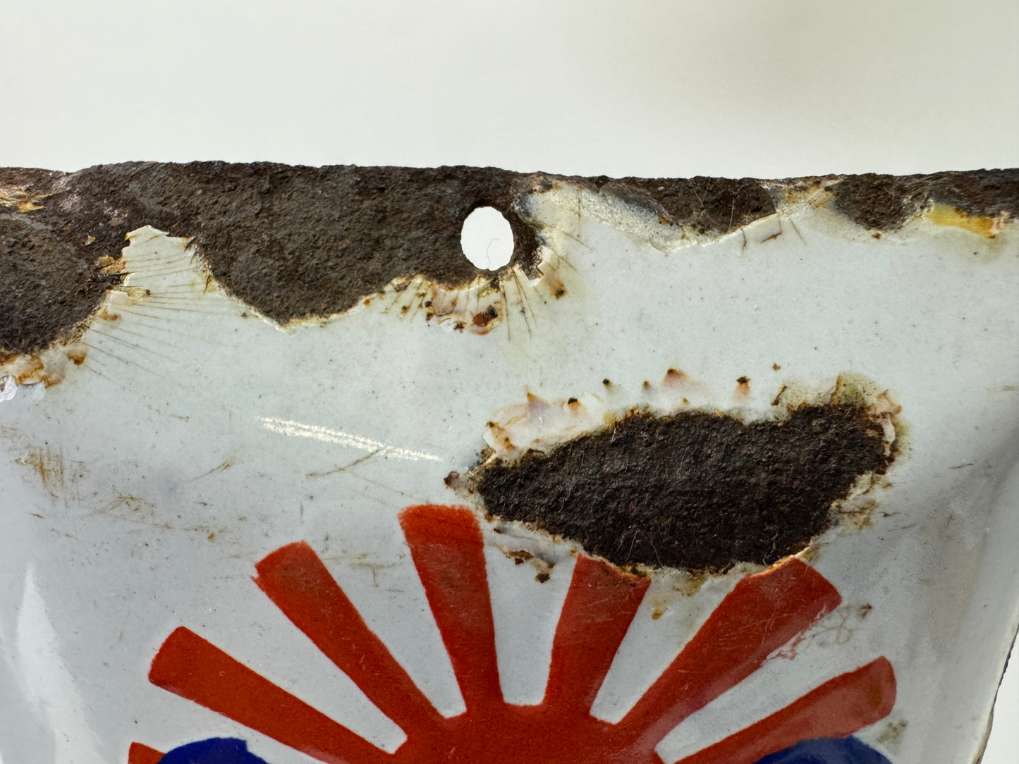 Y9712 SIGNBOARD Enamel sign Tabi socks One-sided Japan antique wall interior