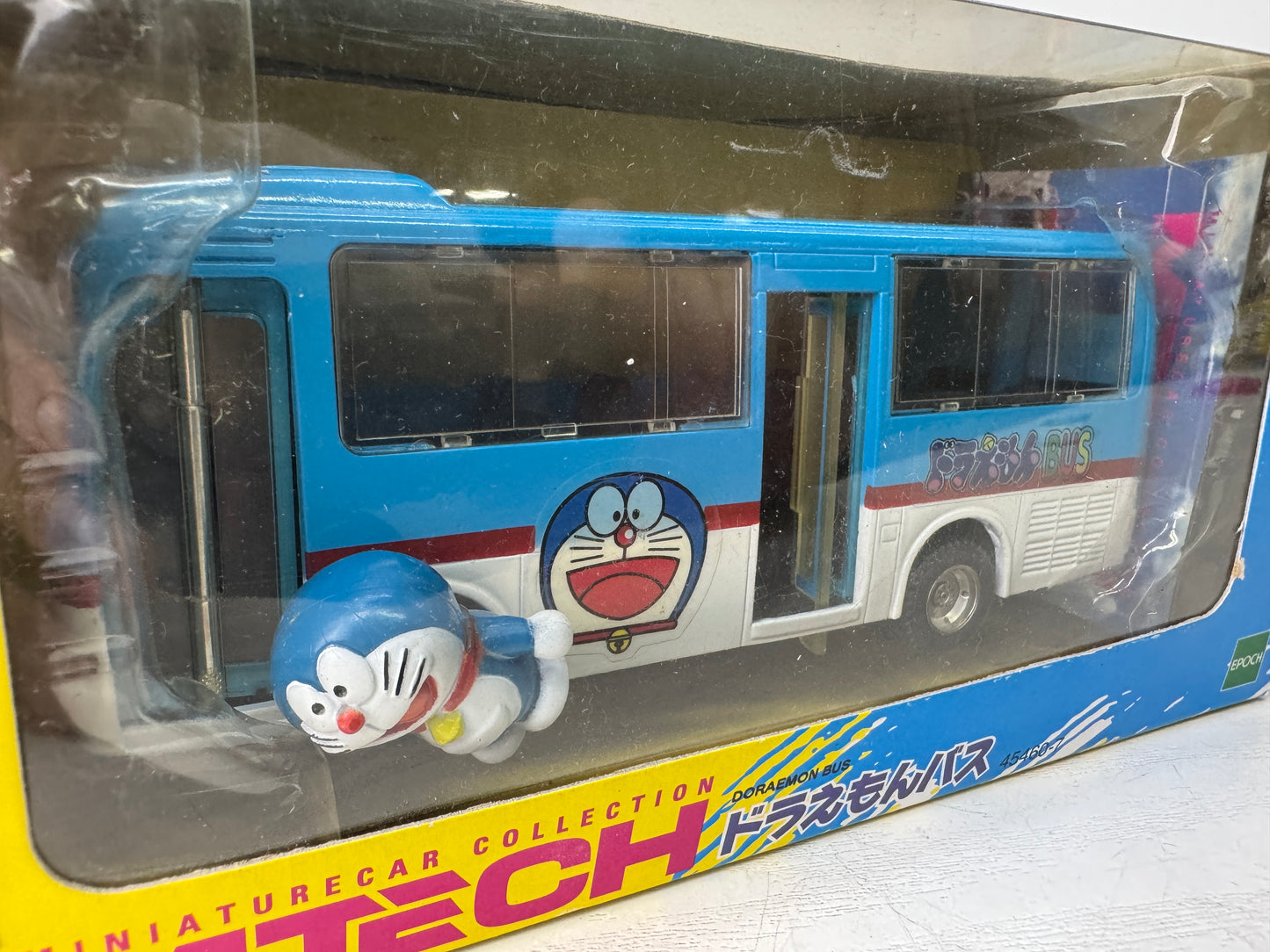 Y9720 TOY EPOCH Doraemon bus miniature car Unopened Japan vintage transport