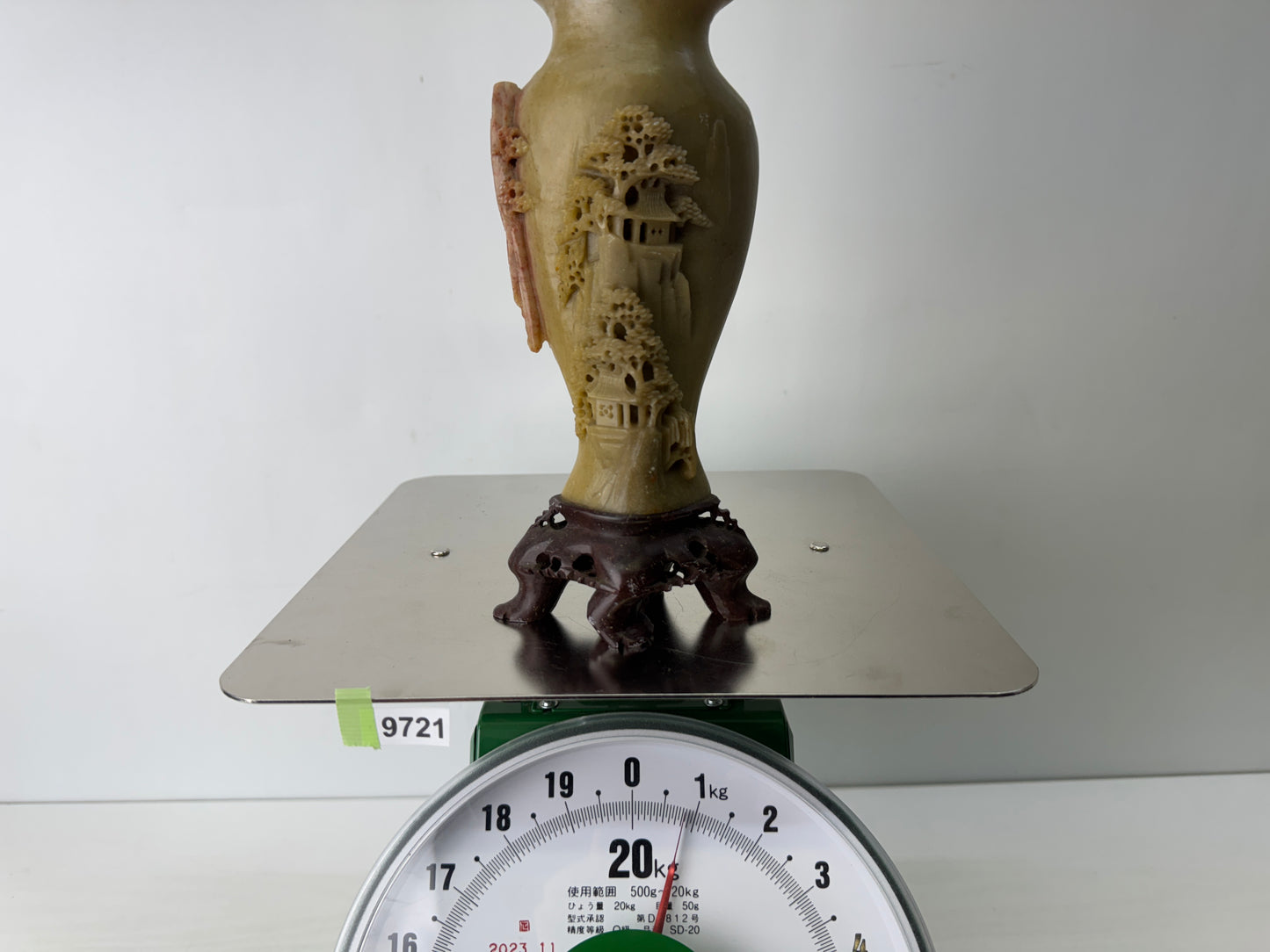 Y9721 FLOWER VASE Juzan stone sculpture China antique ikebana floral arrangement