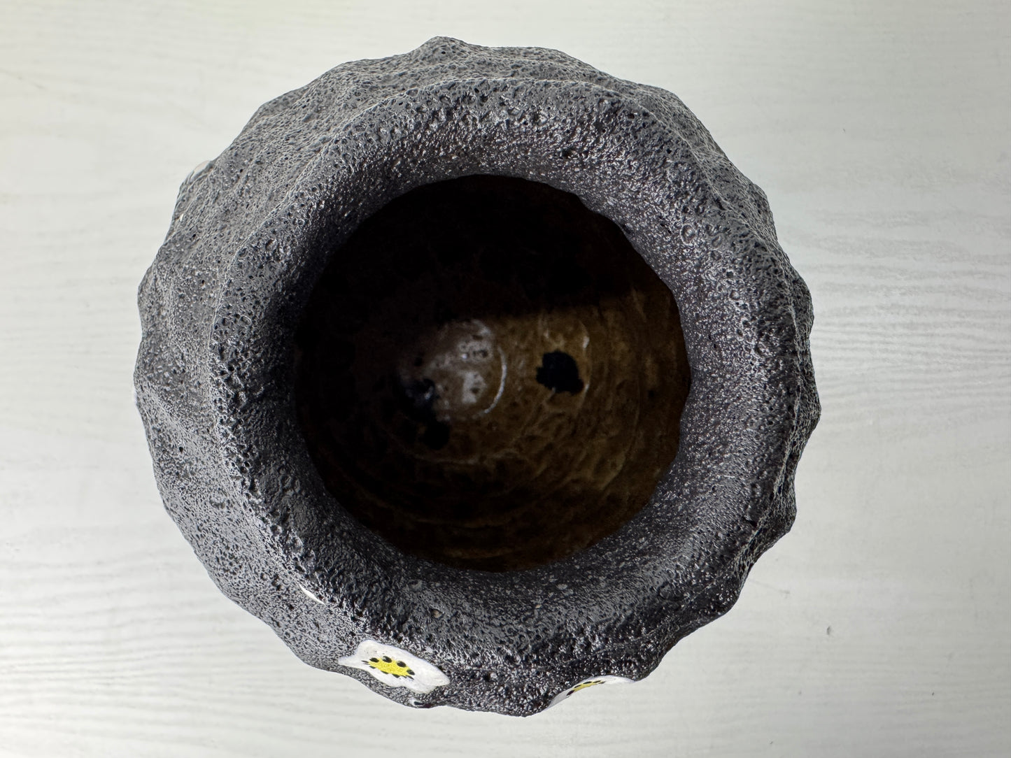 Y9722 FLOWER VASE Seto-ware signed box Japan antique ikebana floral arrangement