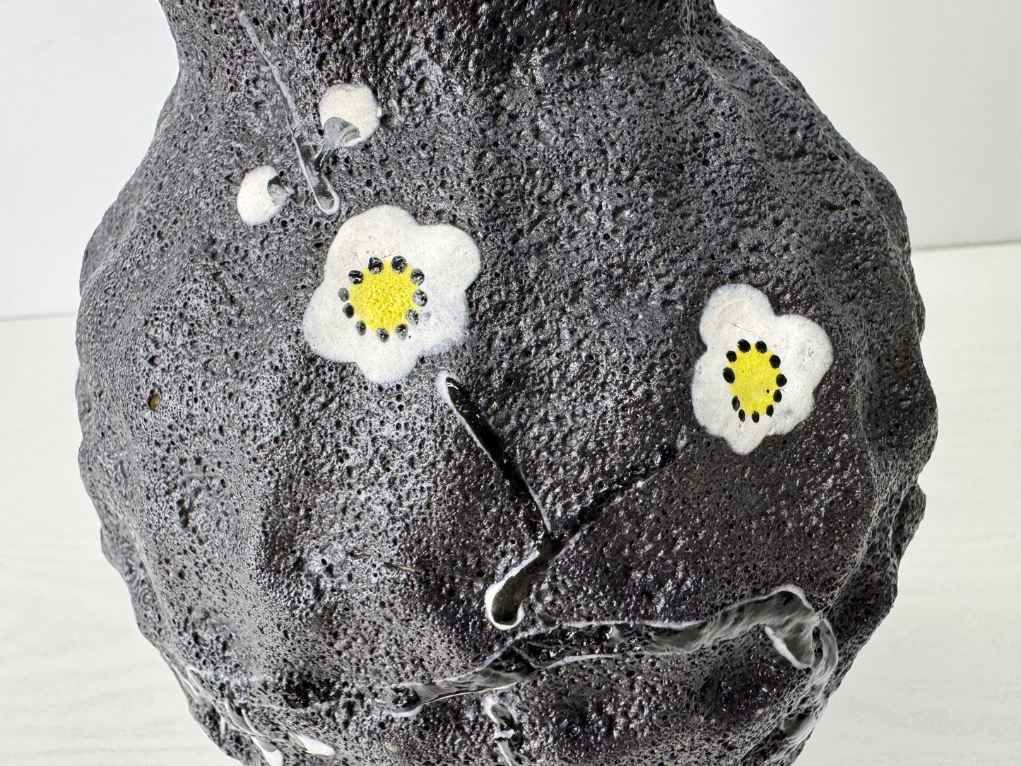 Y9722 FLOWER VASE Seto-ware signed box Japan antique ikebana floral arrangement