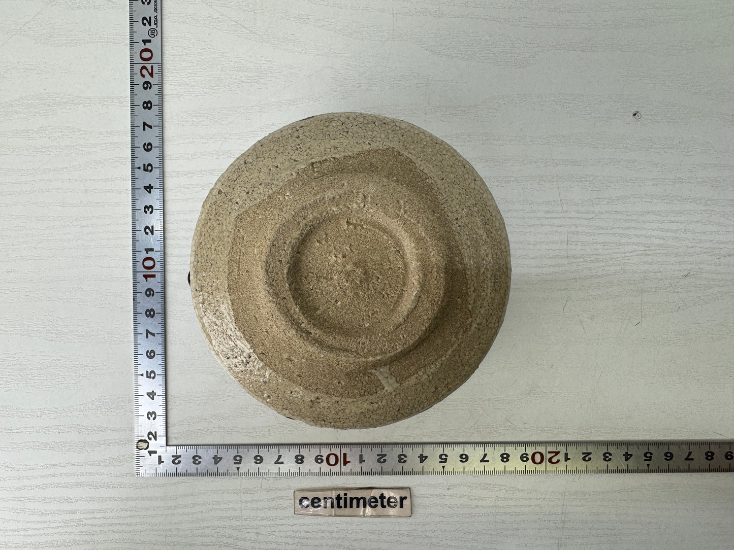 Y9729 CHAWAN Oribe-ware bowl signed Japan antique tea ceremony pottery cup