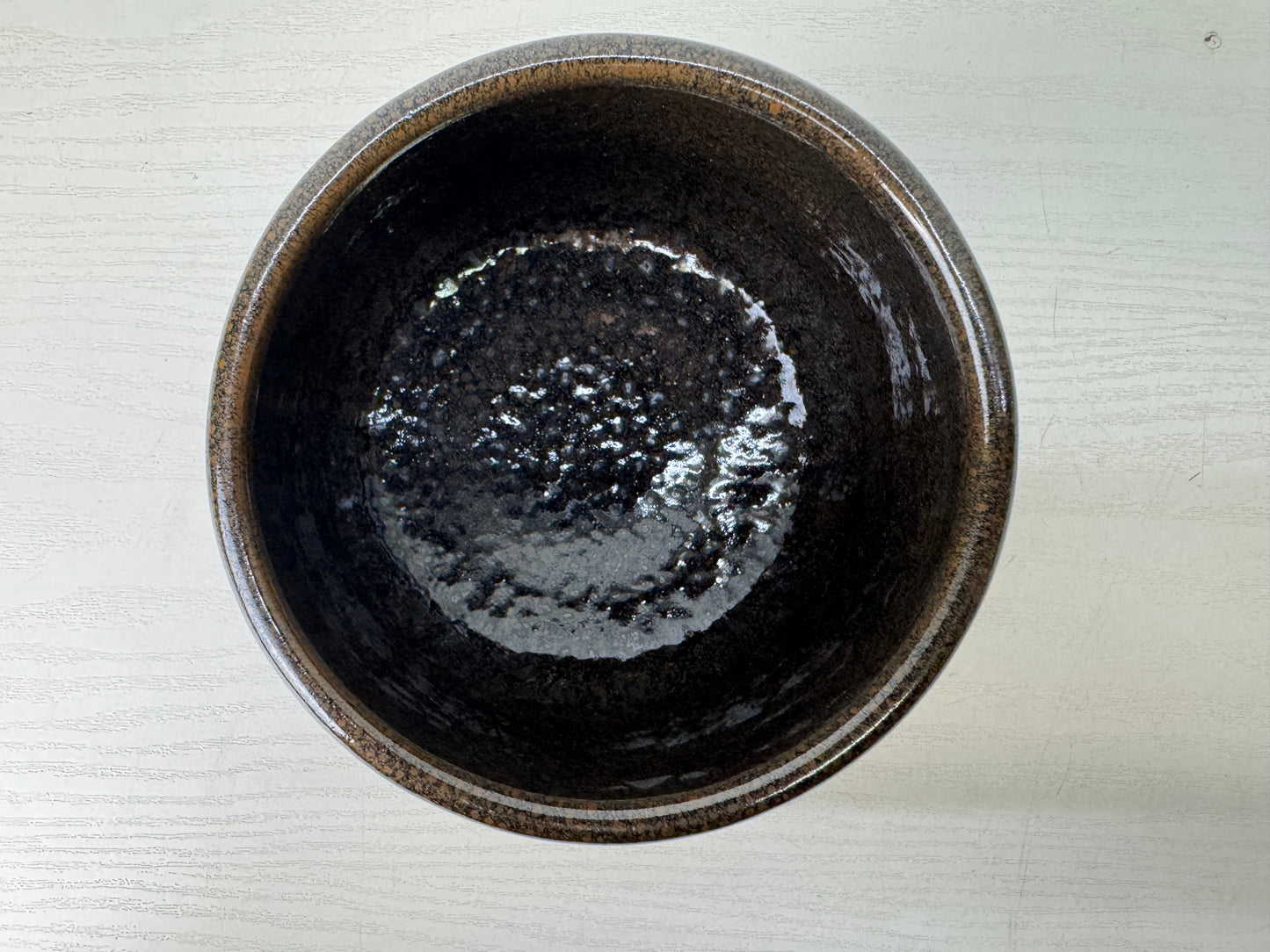 Y9732 CHAWAN Seto-ware black bowl signed box Japan antique tea ceremony pottery