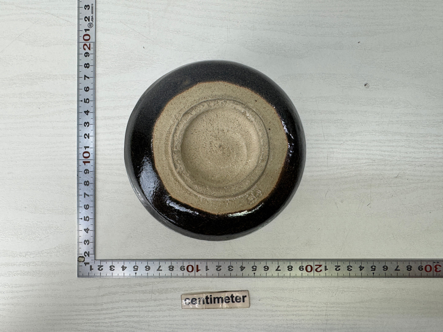 Y9732 CHAWAN Seto-ware black bowl signed box Japan antique tea ceremony pottery