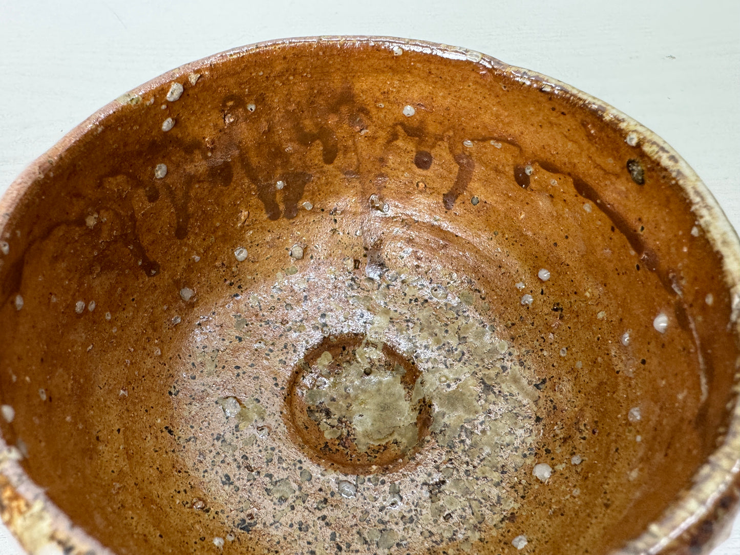 Y9735 CHAWAN Shigaraki-ware bowl signed box Japan antique tea ceremony pottery