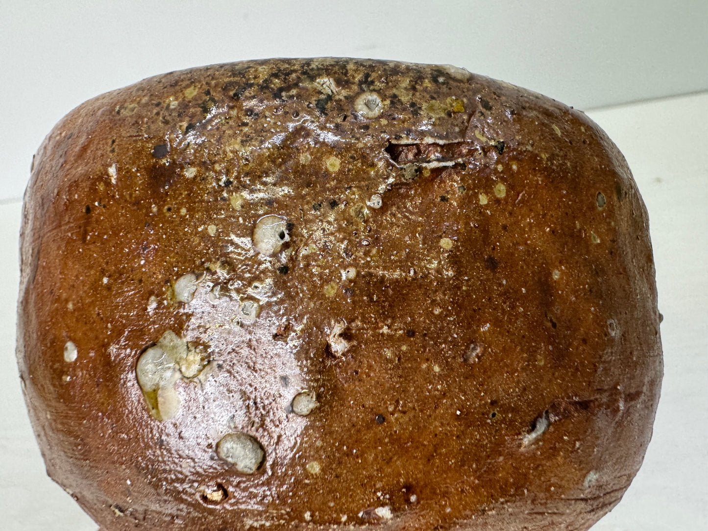 Y9735 CHAWAN Shigaraki-ware bowl signed box Japan antique tea ceremony pottery