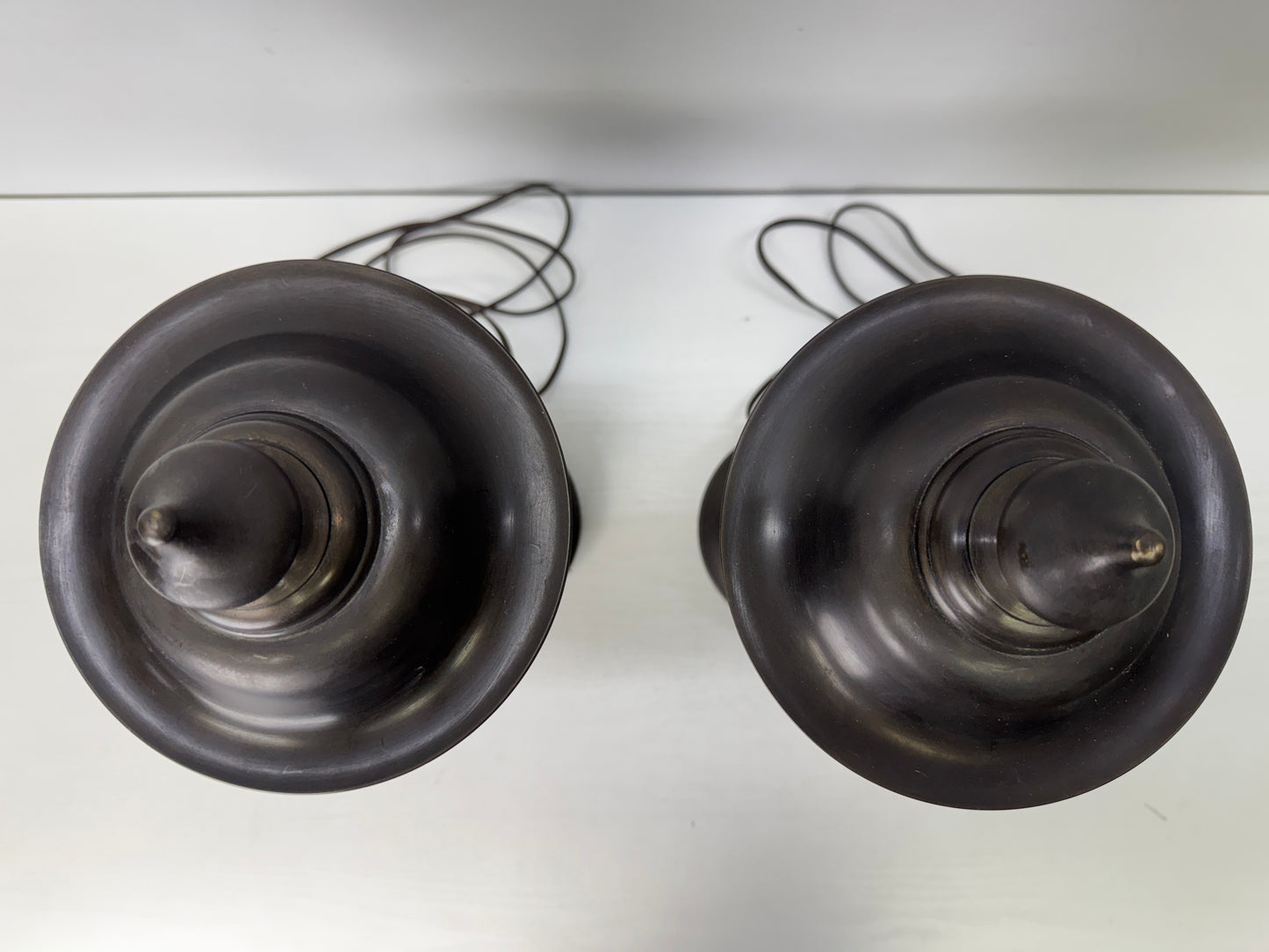 Y9737 TOUROU Lantern pair Buddhist Altar accessory Japan antique interior decor