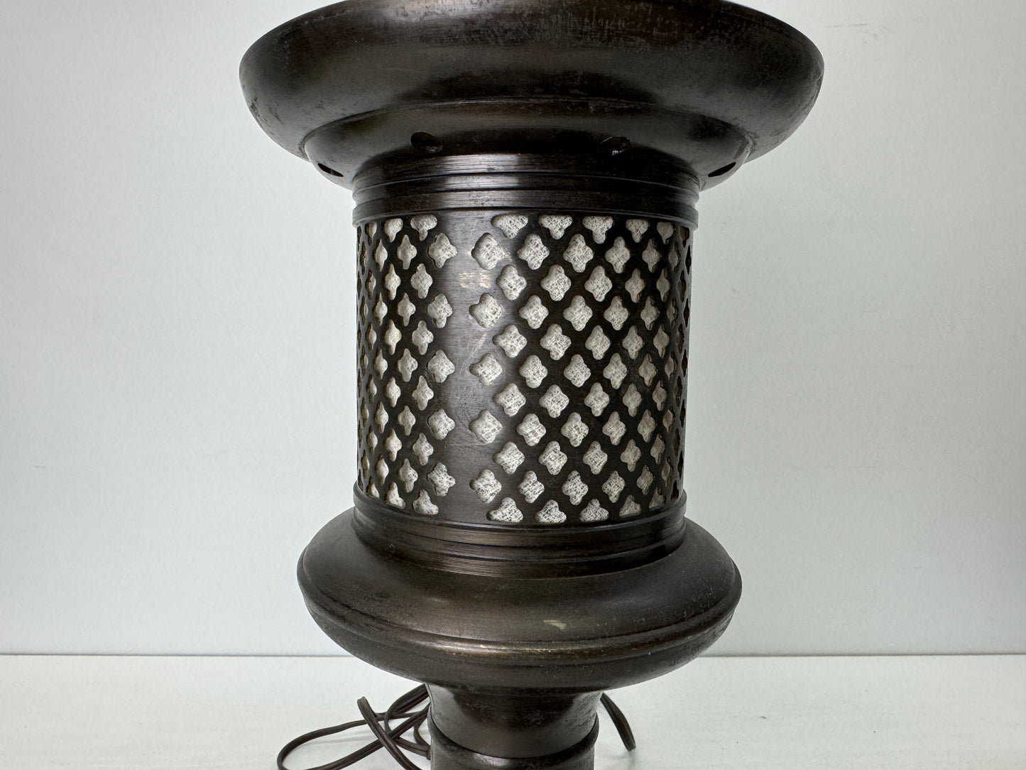 Y9737 TOUROU Lantern pair Buddhist Altar accessory Japan antique interior decor