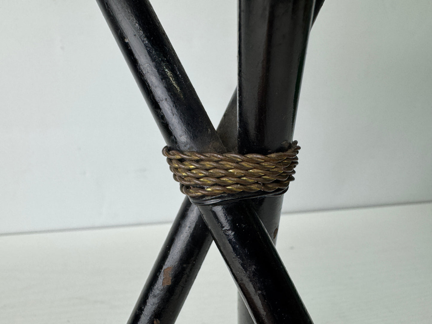 Y9738 Candle Holder metal watch fire Buddhist Shinto altar Japan antique decor