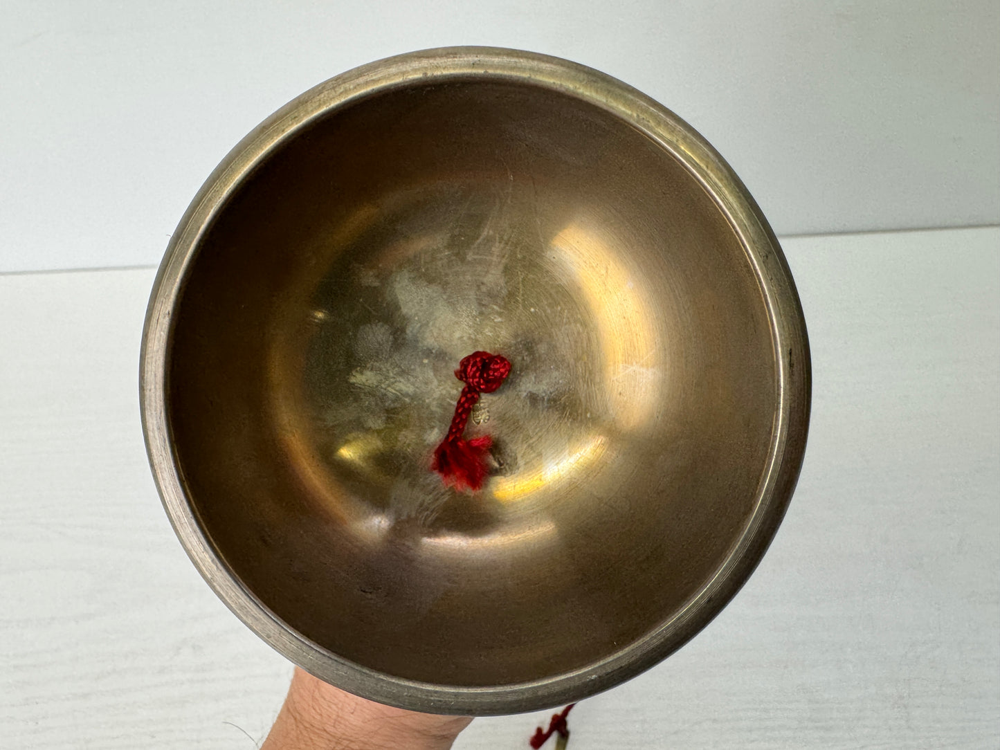 Y9739 ORIN Vermilion lacquer Gold inlay Bell Japan antique Buddhist altar