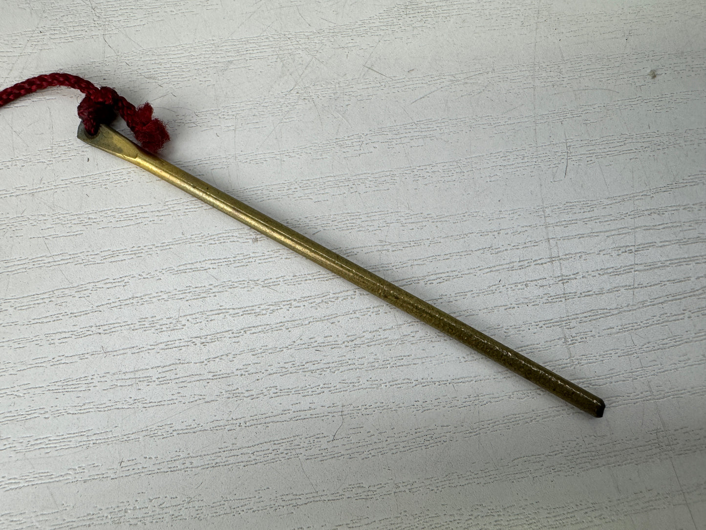 Y9739 ORIN Vermilion lacquer Gold inlay Bell Japan antique Buddhist altar