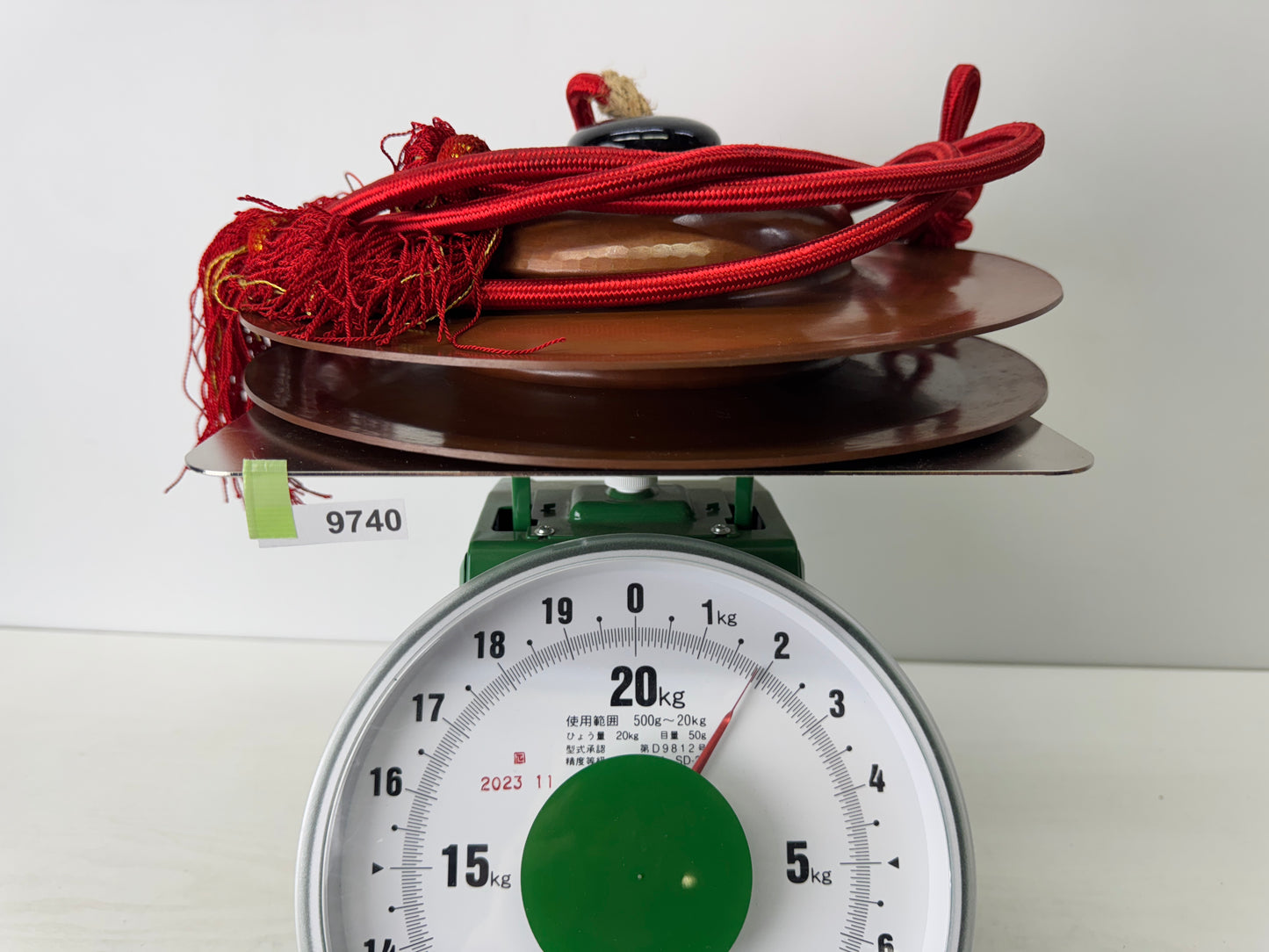 Y9740 Buddhist Altar metal Myo-bachi cymbal percussion instruments Japan antique