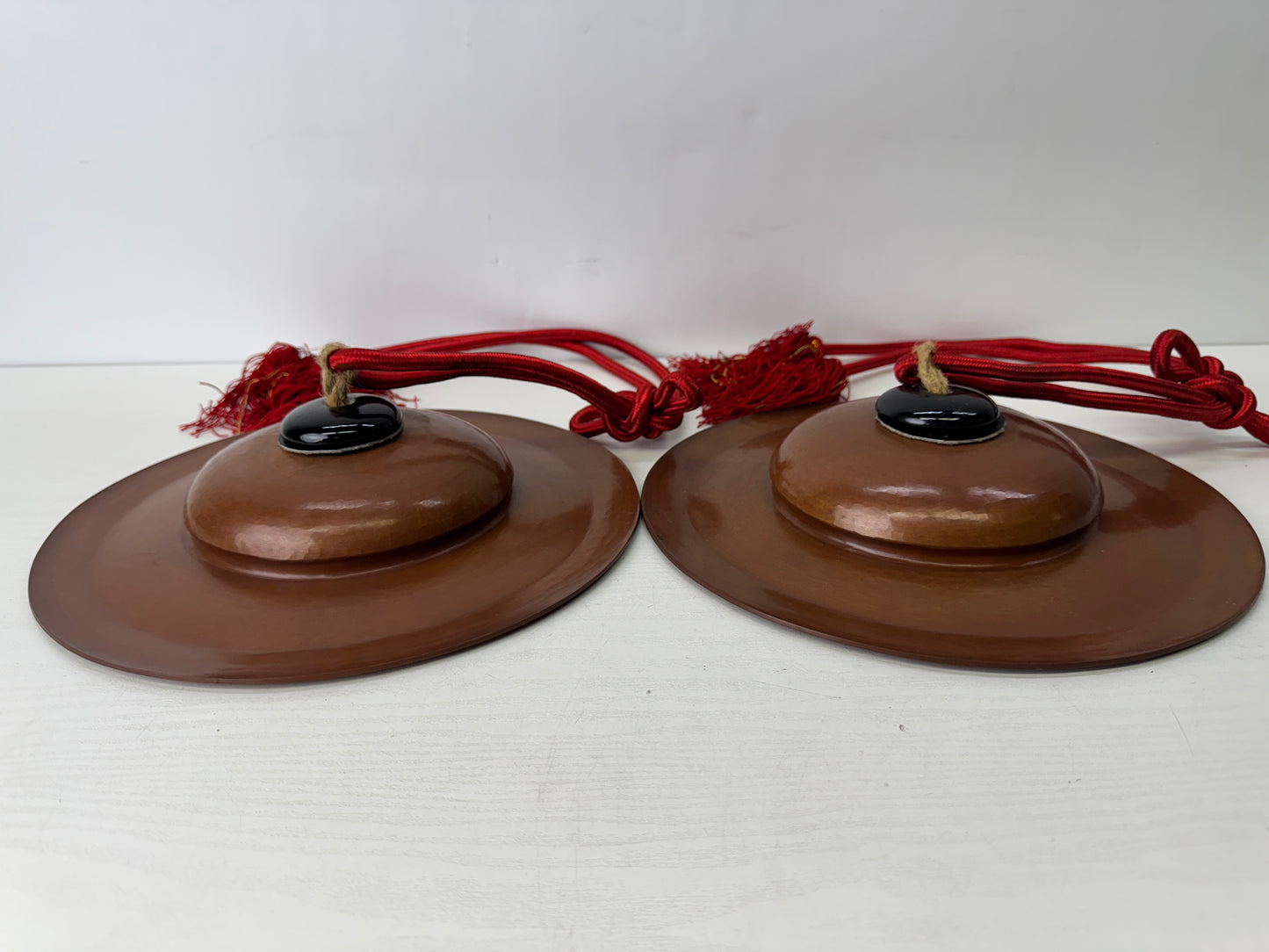 Y9740 Buddhist Altar metal Myo-bachi cymbal percussion instruments Japan antique