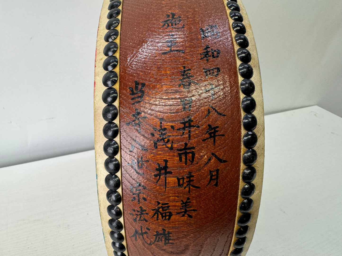 Y9741 TAIKO Drum Dragon design Drumsticks Japan antique musical instrument music