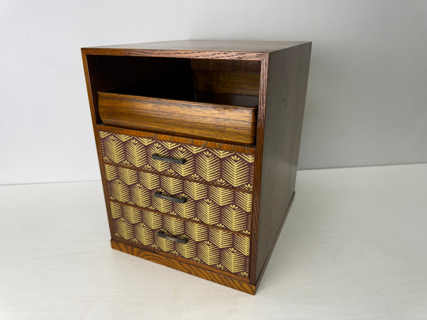 Y9742 TANSU wooden small chest of drawers Japan antique interior furniture