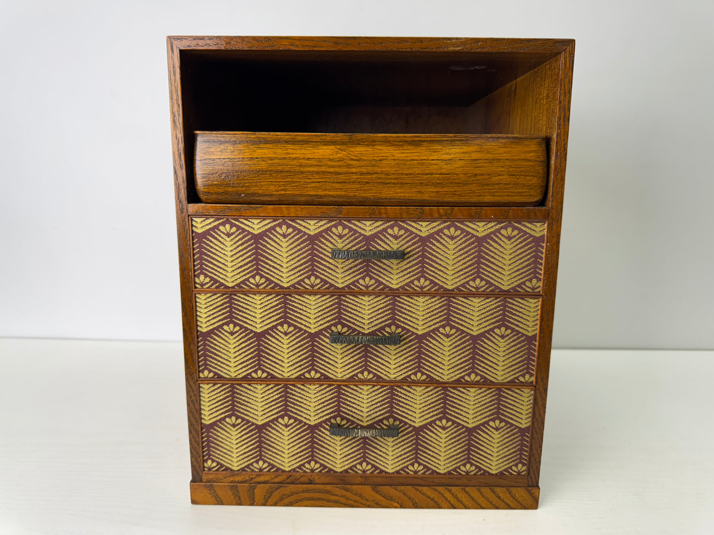 Y9742 TANSU wooden small chest of drawers Japan antique interior furniture