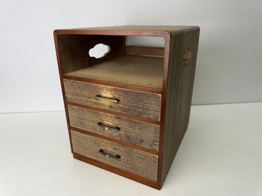 Y9743 TANSU Paulownia wood small chest of drawers Japan antique interior storage