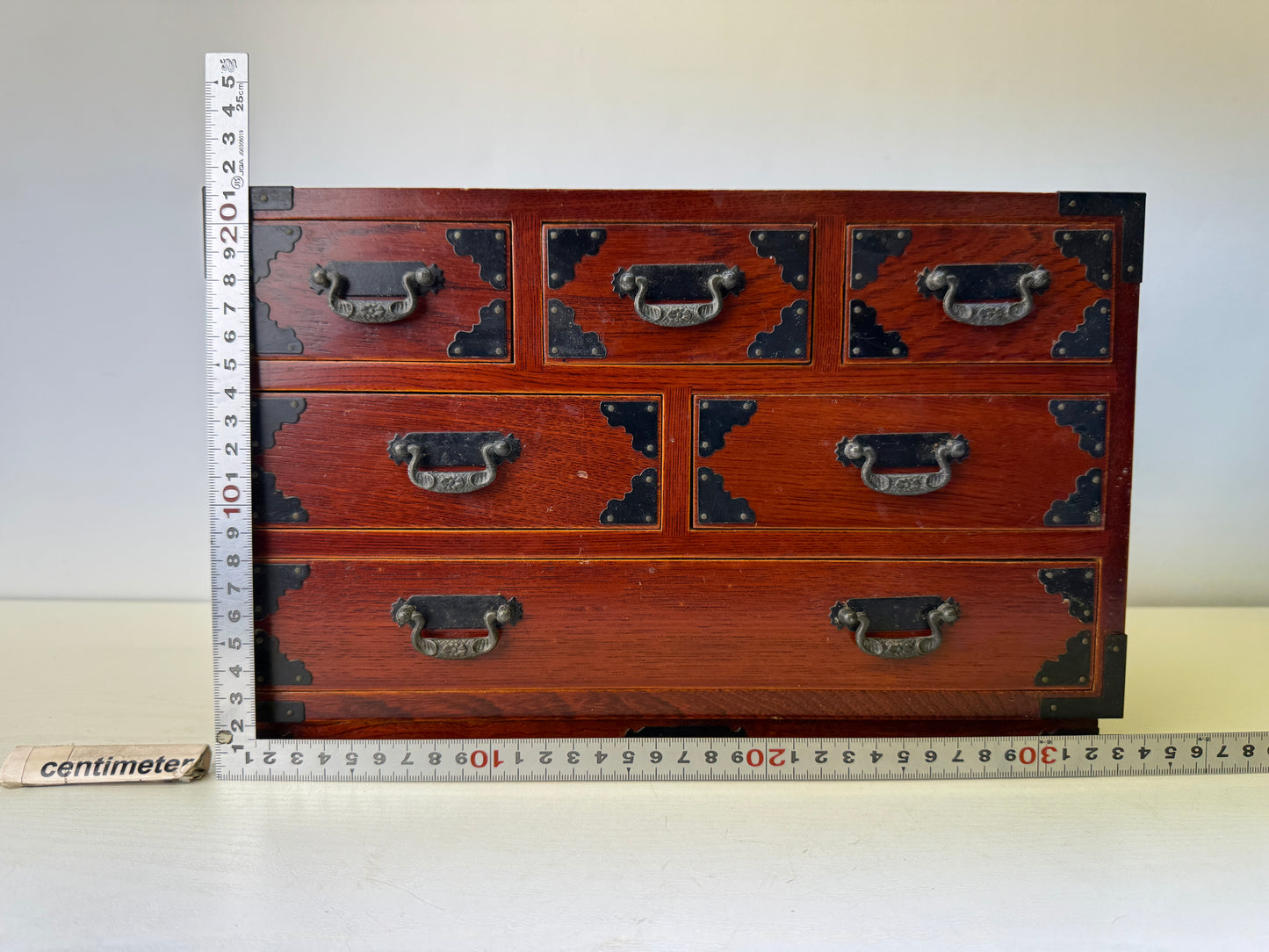 Y9745 TANSU wooden small Japanese-style chest of drawers Japan antique storage