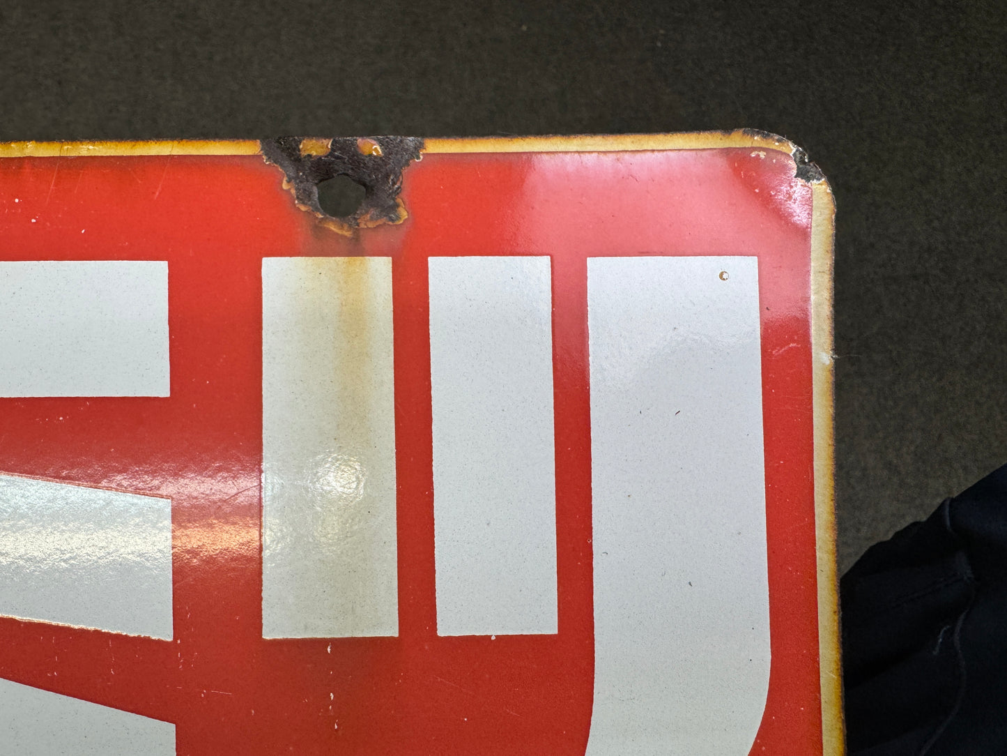 Y9747 SIGNBOARD Enamel sign Honey Showa retro Japan antique wall decor interior