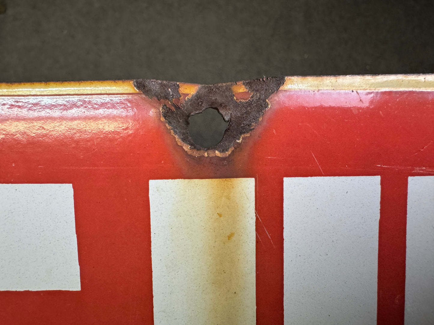 Y9747 SIGNBOARD Enamel sign Honey Showa retro Japan antique wall decor interior