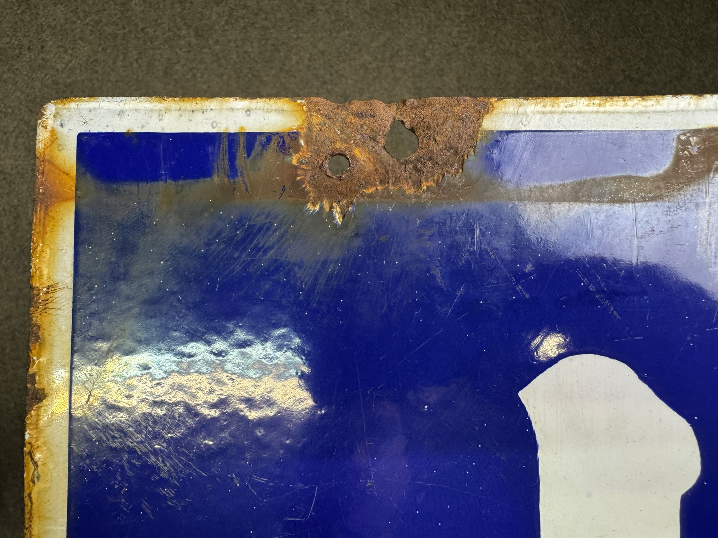 Y9750 SIGNBOARD Enamel sign Salt Showa retro Japan antique wall decor interior