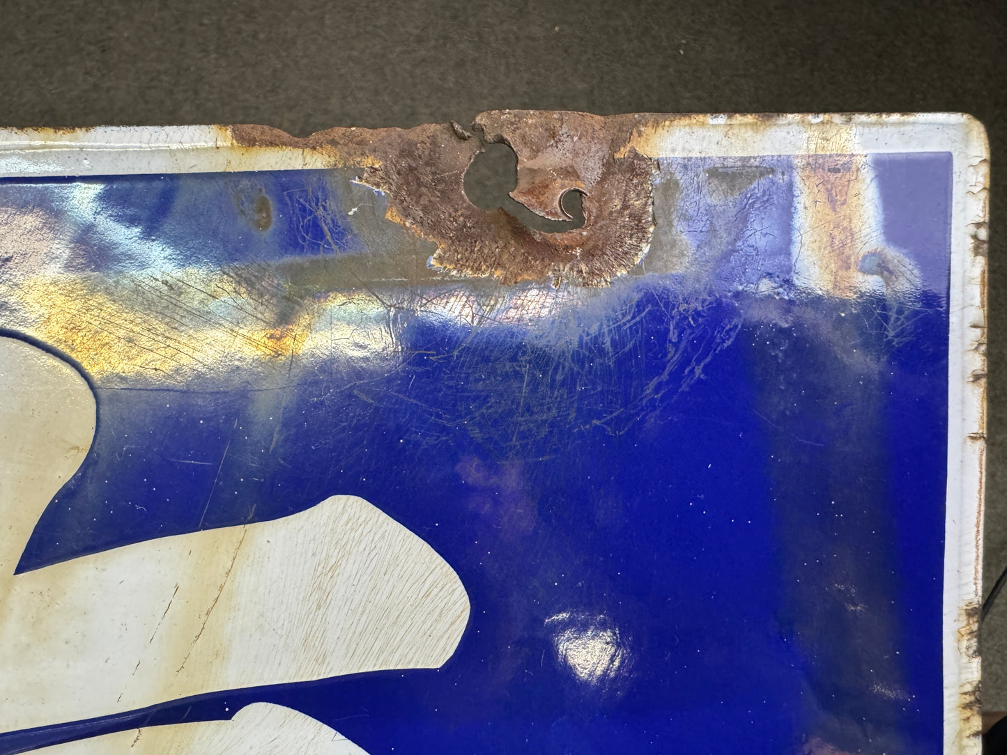 Y9750 SIGNBOARD Enamel sign Salt Showa retro Japan antique wall decor interior