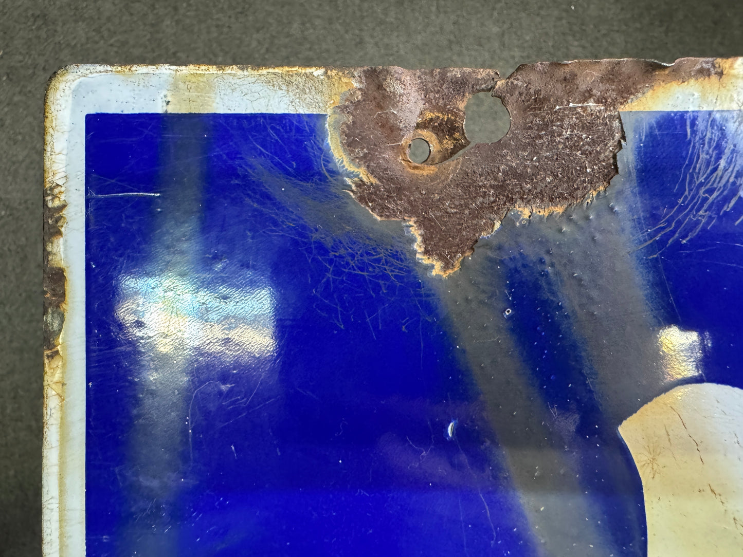 Y9750 SIGNBOARD Enamel sign Salt Showa retro Japan antique wall decor interior