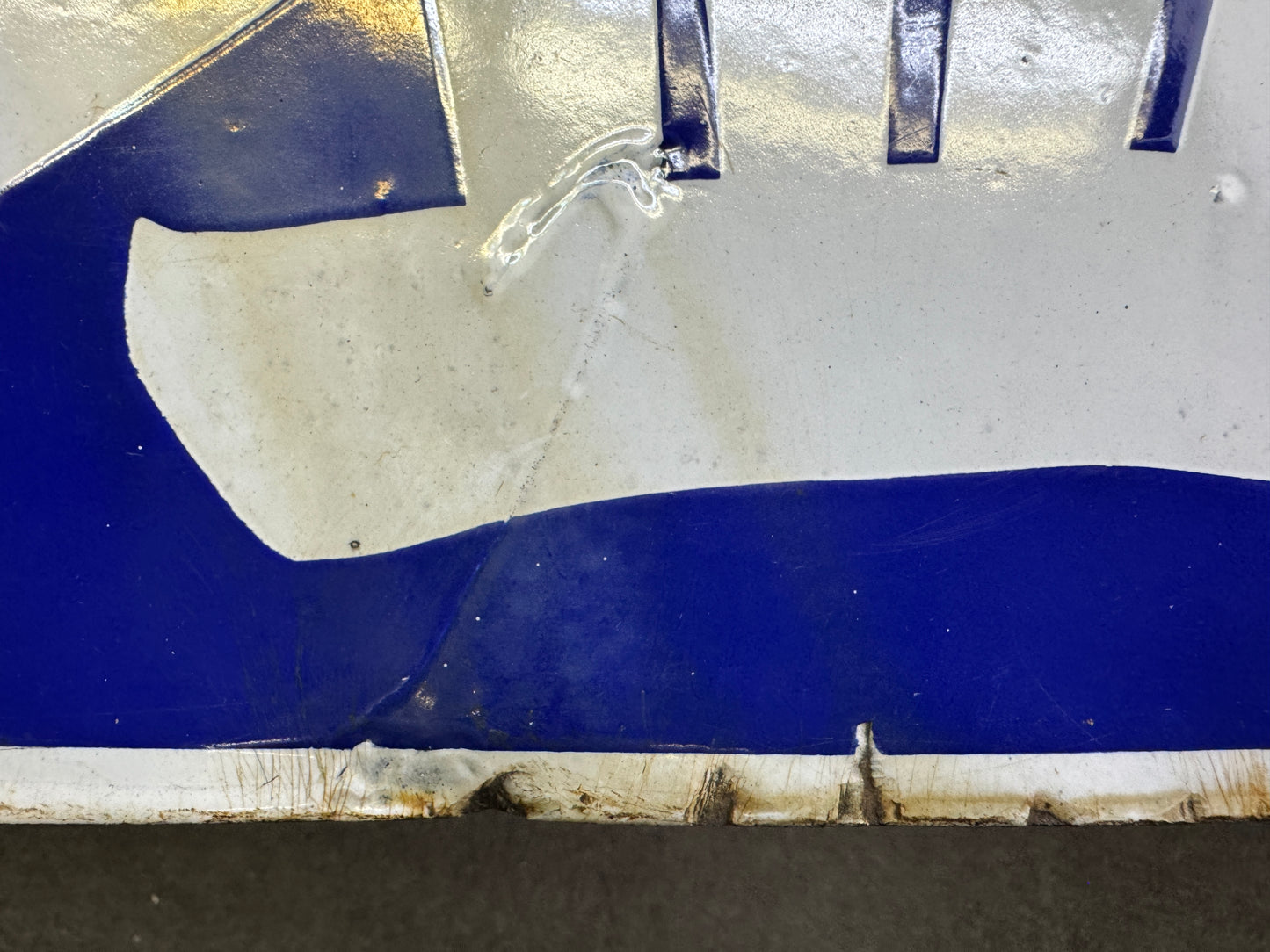 Y9750 SIGNBOARD Enamel sign Salt Showa retro Japan antique wall decor interior