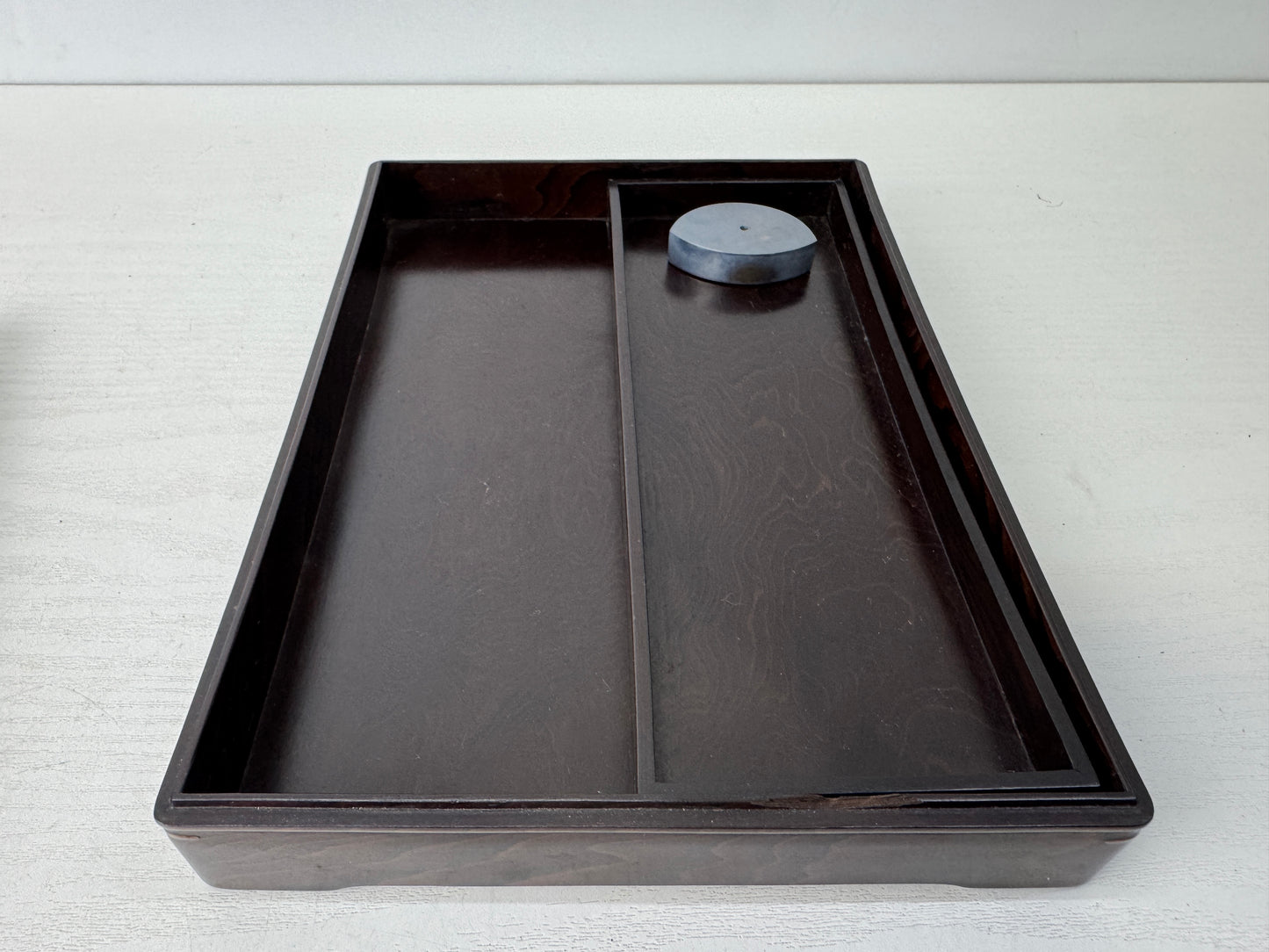 Y9756 BOX Makie suzuri inkstone container case signed stationery Japan antique