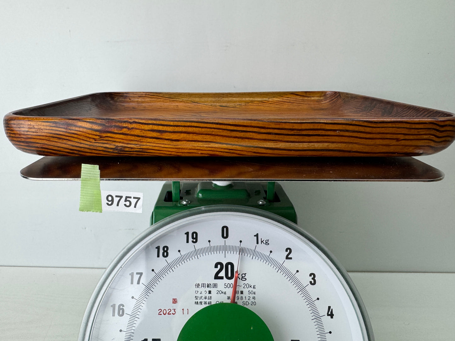 Y9757 TRAY Pine wood rectangular wooden Obon Ozen Japan antique kitchen table