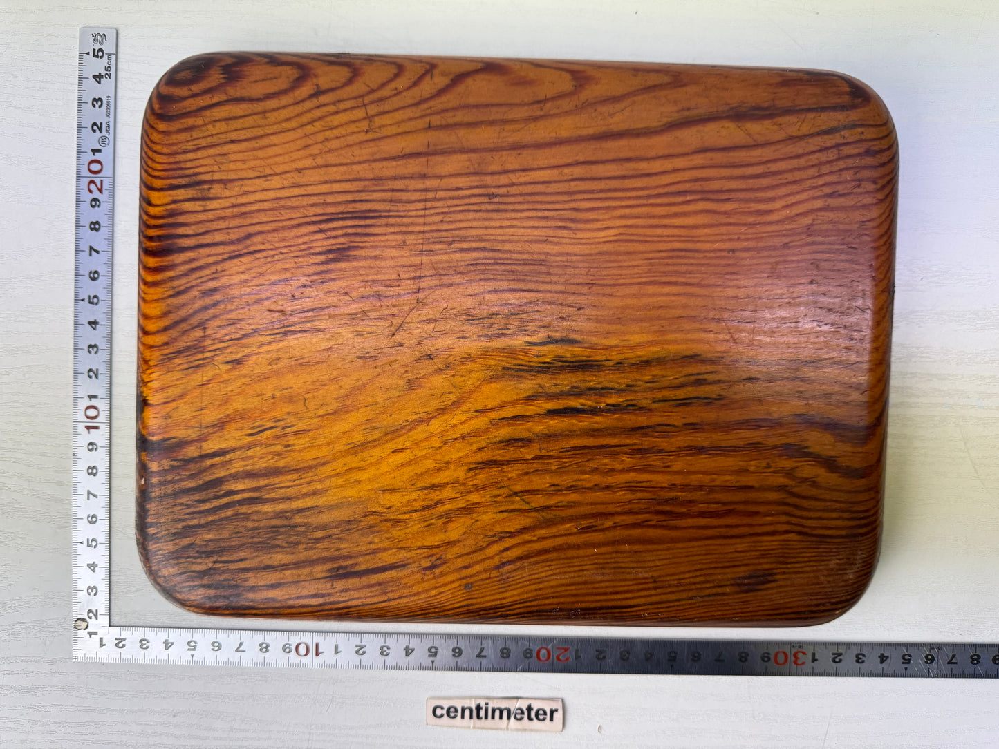 Y9757 TRAY Pine wood rectangular wooden Obon Ozen Japan antique kitchen table
