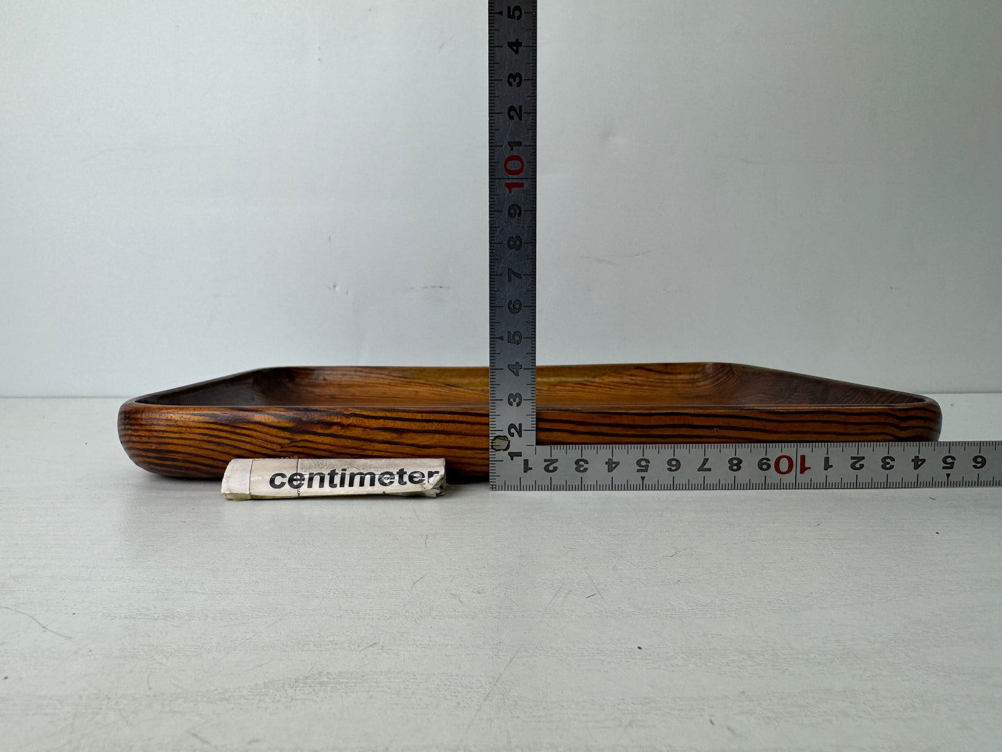 Y9757 TRAY Pine wood rectangular wooden Obon Ozen Japan antique kitchen table