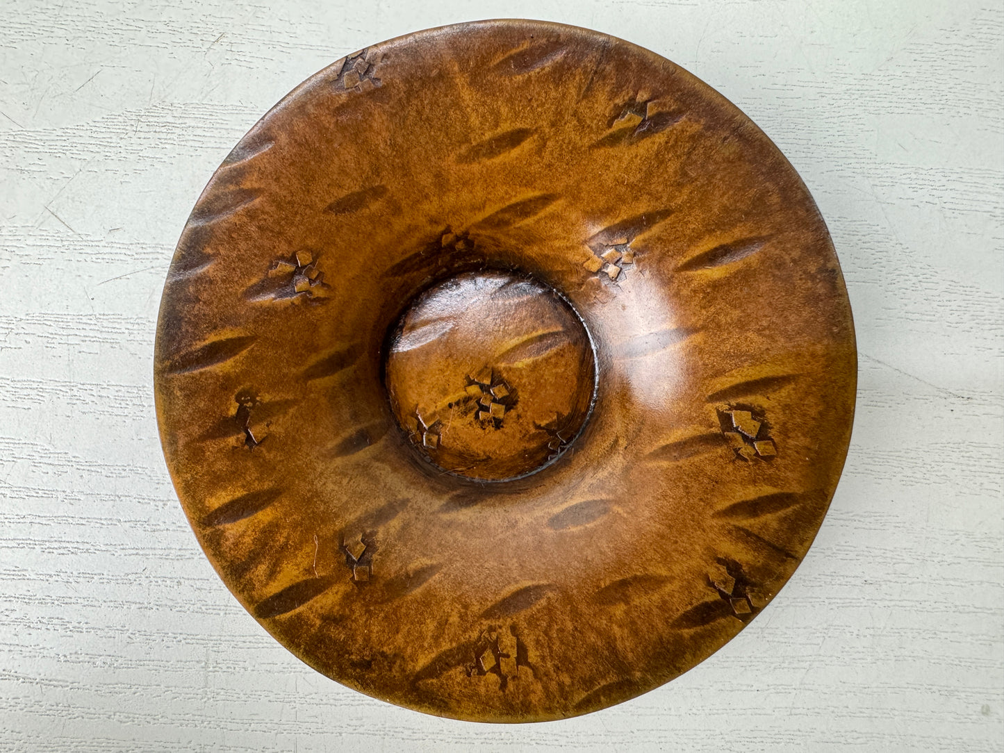 Y9759 DISH Copper Chataku coaster set of 5 box Japan antique tableware kitchen