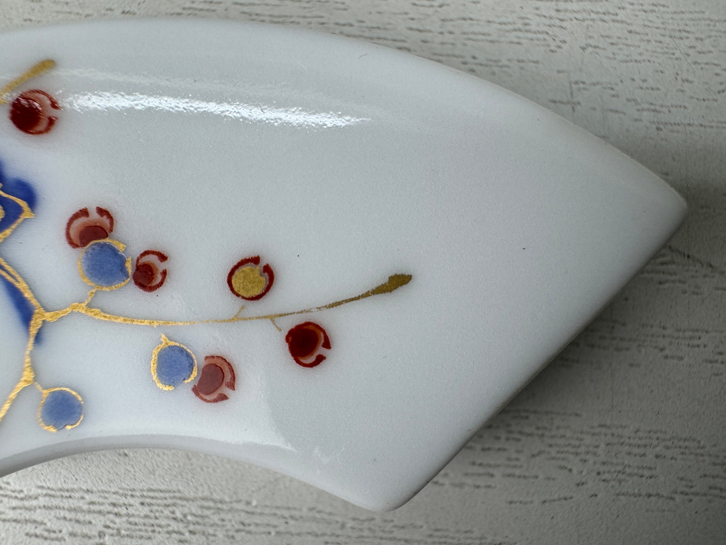 Y9760 OKIMONO Arita-ware Chopstick rest signed box Japan antique collectible