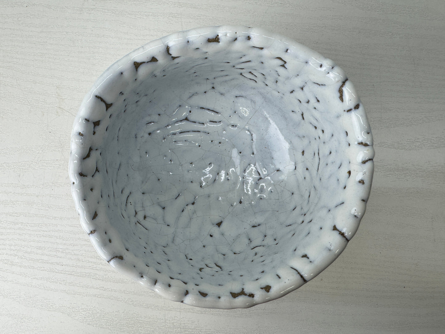 Y9761 CHAWAN Hagi-ware bowl signed box Japan antique tea ceremony pottery cup