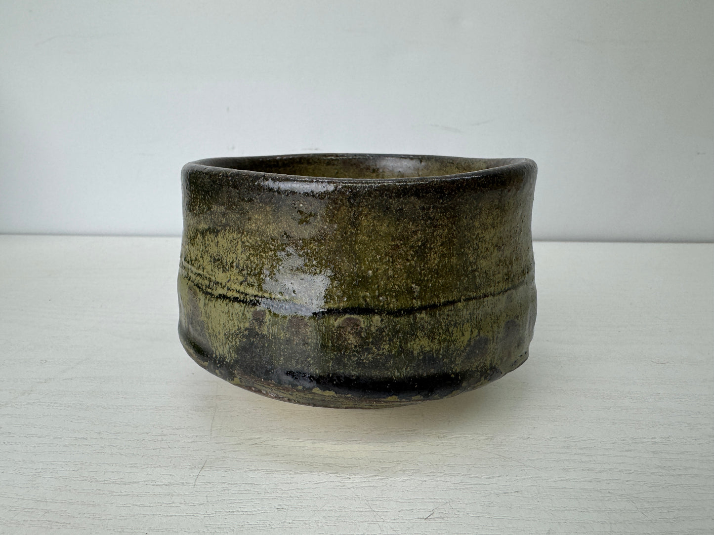 Y9762 CHAWAN Seto-ware bowl signed box Japan antique tea ceremony pottery cup