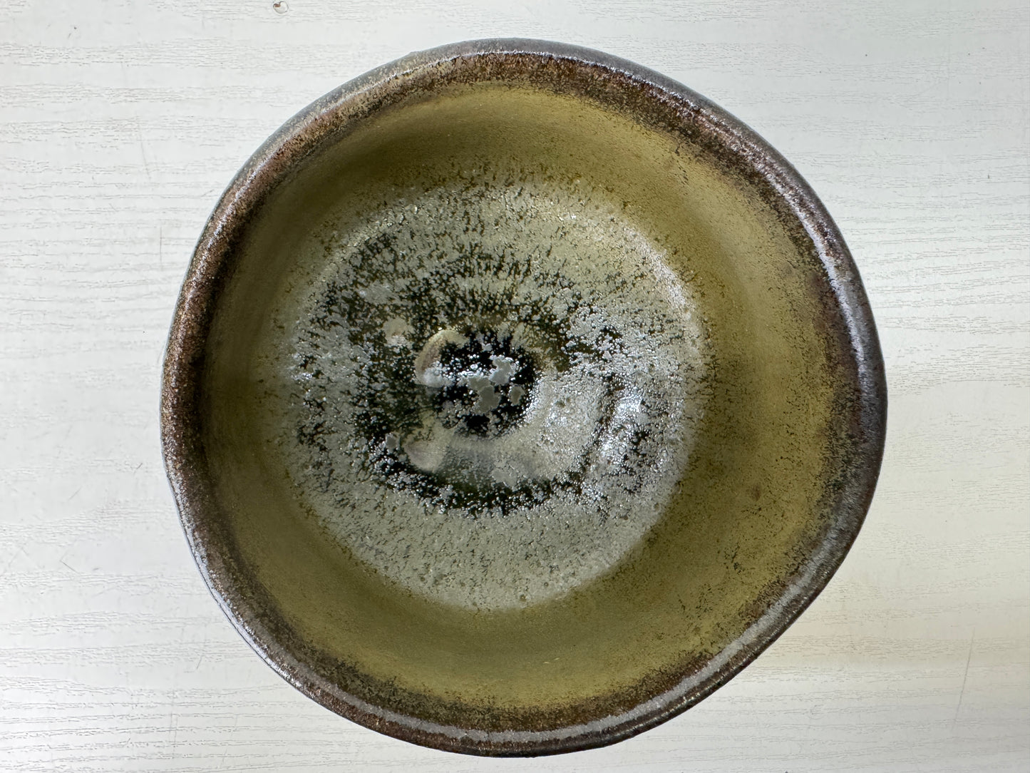 Y9762 CHAWAN Seto-ware bowl signed box Japan antique tea ceremony pottery cup