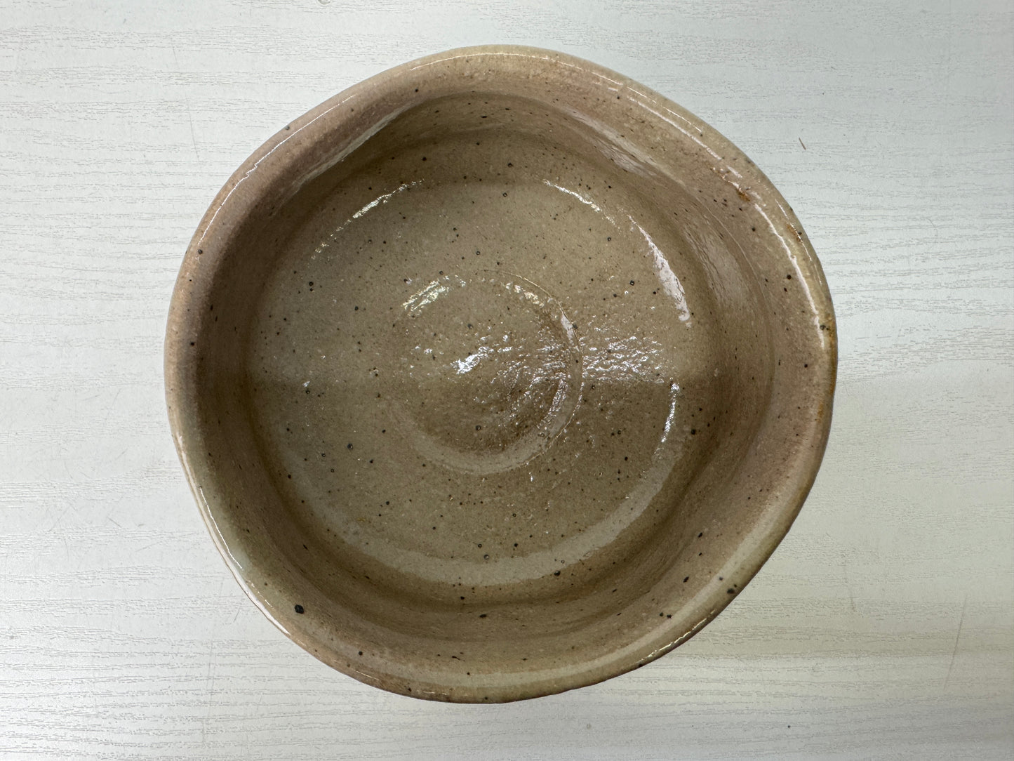 Y9763 CHAWAN Mino-ware bowl signed box Japan antique tea ceremony pottery cup