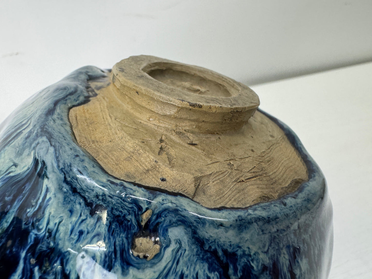 Y9764 CHAWAN Sea cucumber bowl signed box Japan antique tea ceremony pottery cup