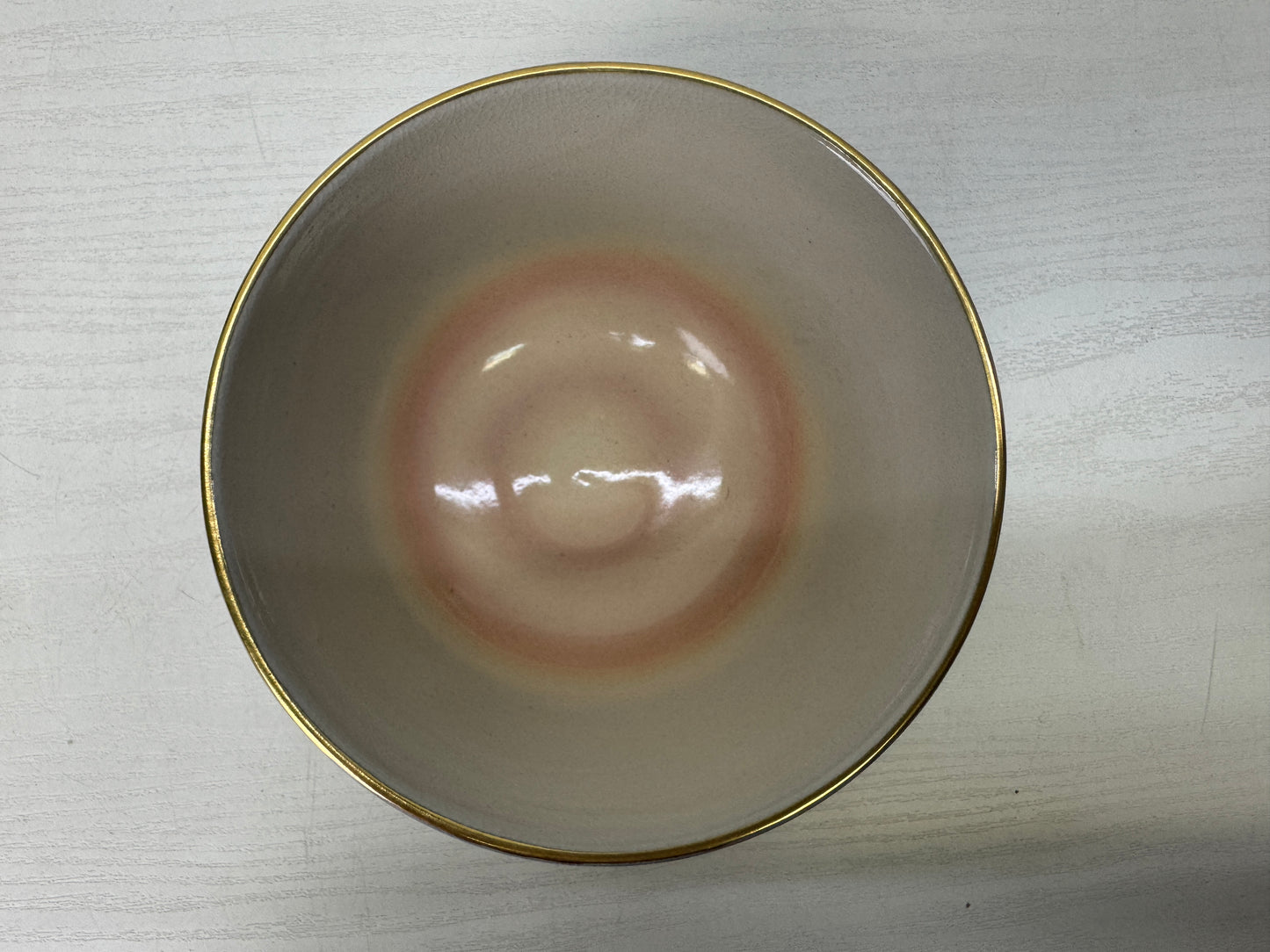 Y9765 CHAWAN Kyo-ware bowl signed box Japan antique tea ceremony pottery cup