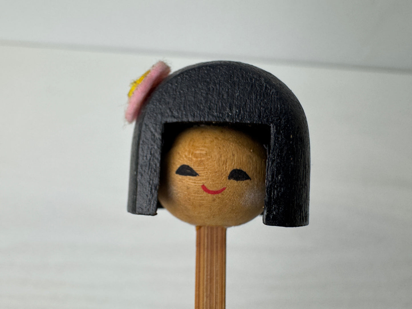 Y9769 NINGYO souvenir Japanese doll inlay work ear pick Japan antique figure