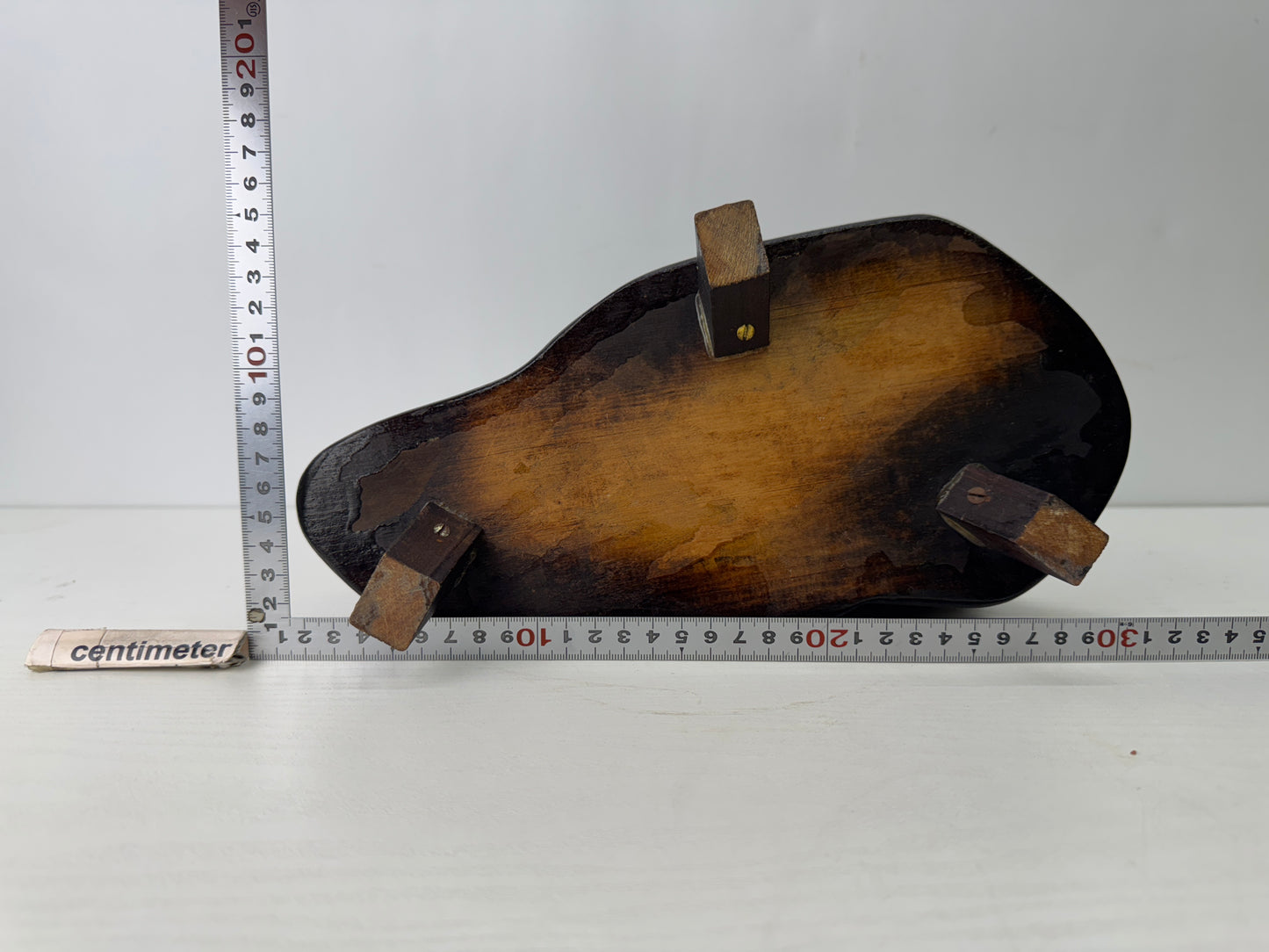 Y9771 OKIMONO Decorative natural viewing stone wooden stand Japan antique decor