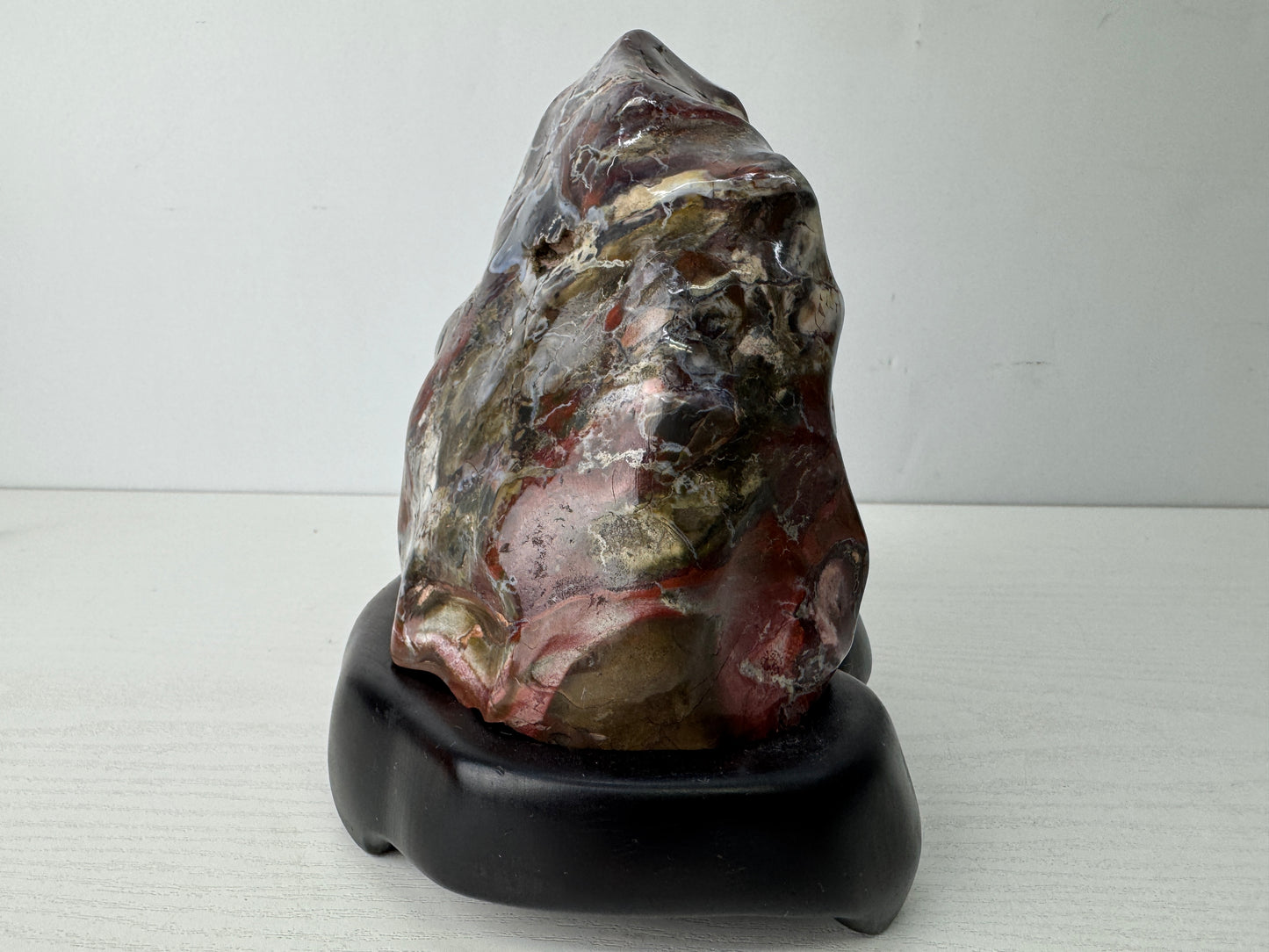 Y9773 OKIMONO Kinkouseki wooden stand viewing stone Japan antique decor interior