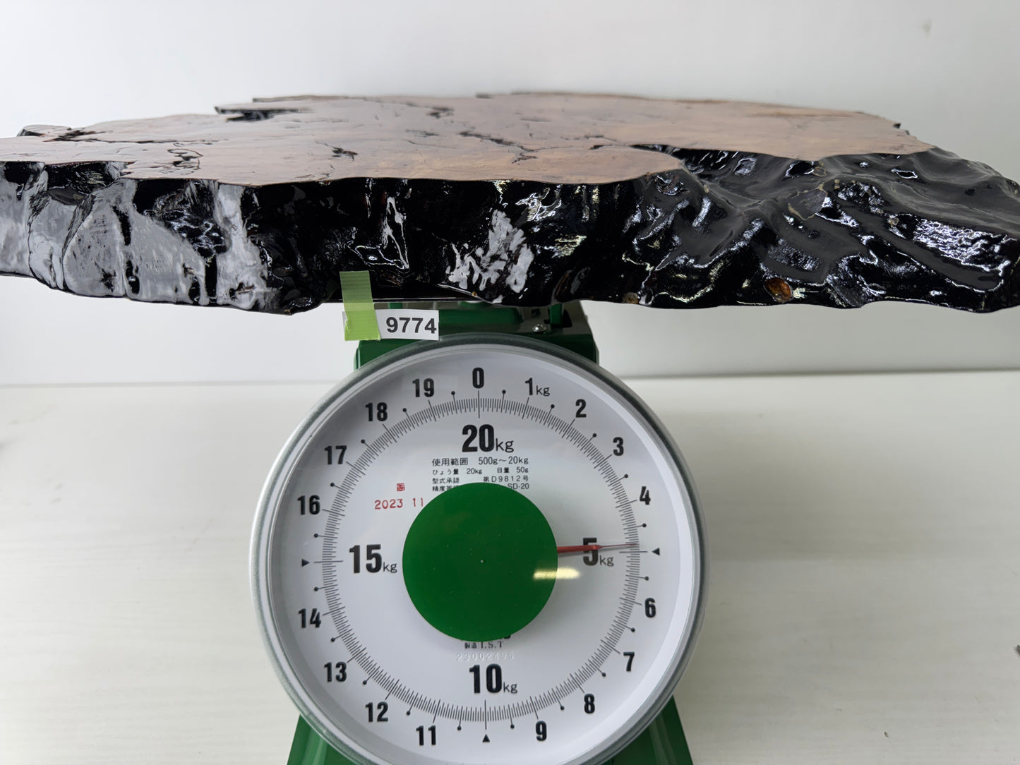 Y9774 FLOWER STAND wooden stand base natural wood Tamamoku Japan antique decor