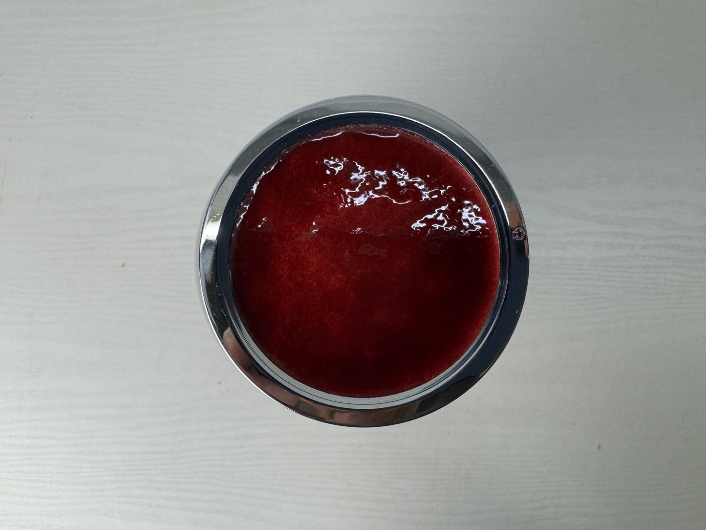 Y9778 FLOWER VASE Cloisonne red flock of Cranes signed box Japan antique ikebana