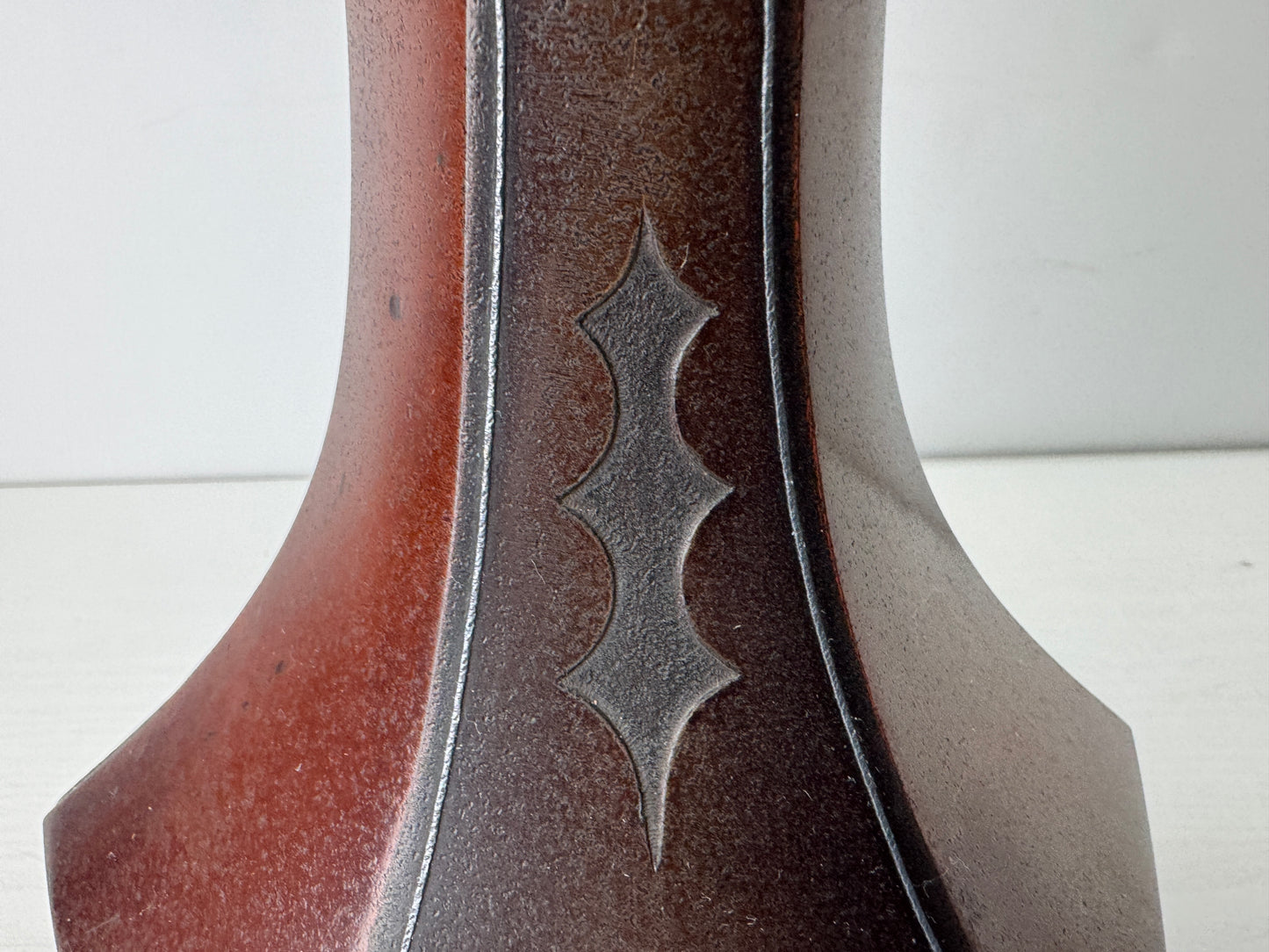 Y9780 FLOWER VASE copper modern art Japan antique ikebana floral arrangement